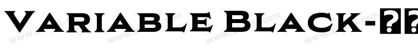 Variable Black字体转换